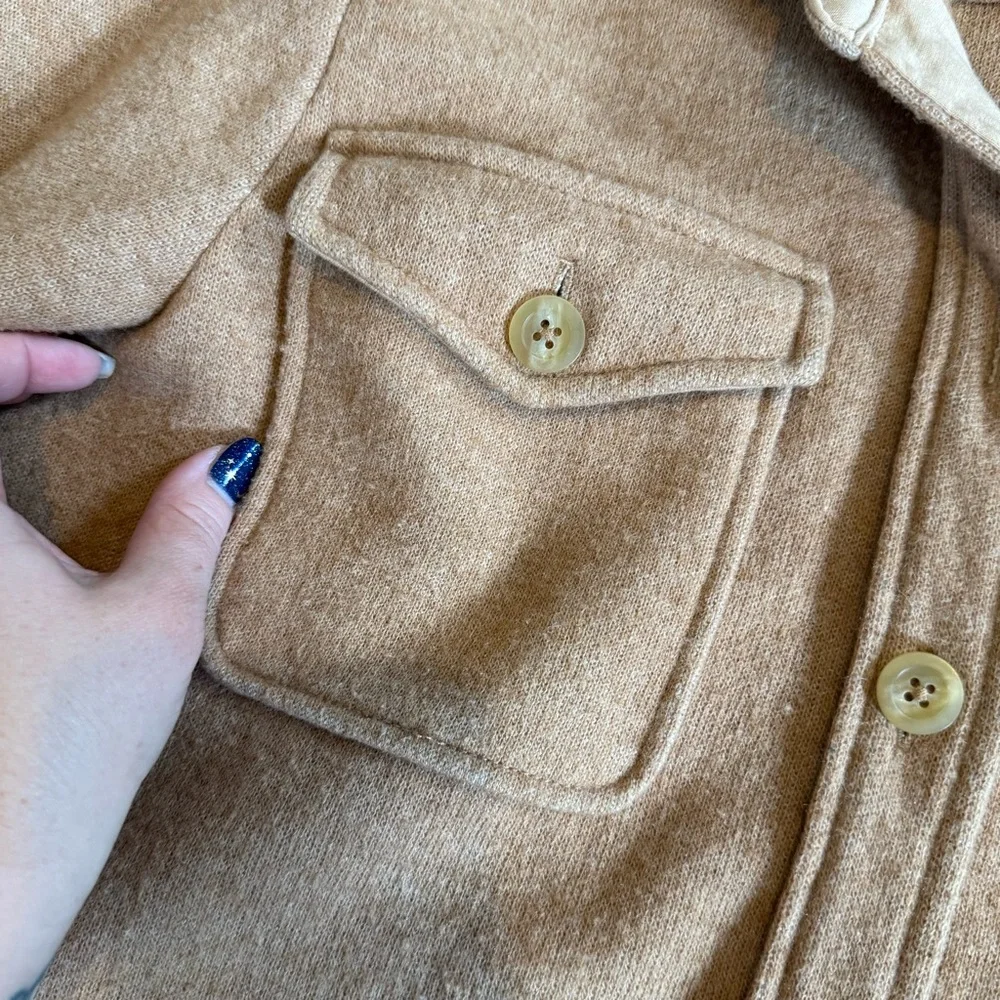 J. Crew wool blend camel Shacket - Picture 4 of 11